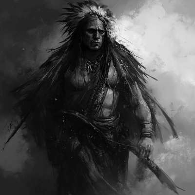 Native American Ghost Walker Warrior