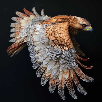 Lace Winged Redtail Hawk