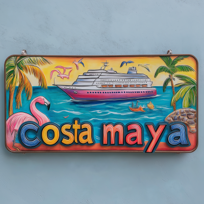 Colorful Costa Maya Sign