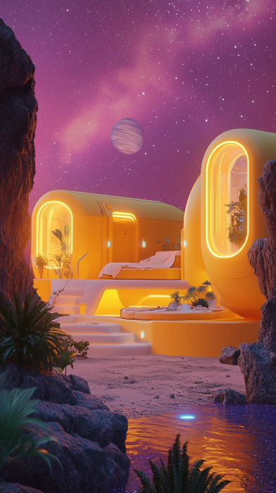 70s Style Home in Space