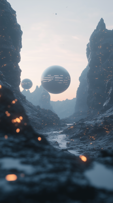 Misty Planet Landscape