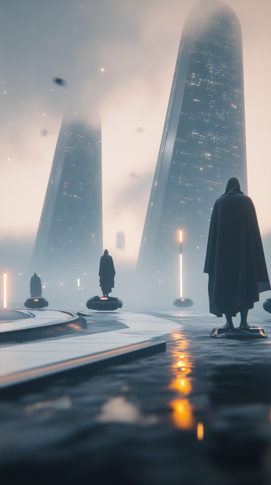 Futuristic City Riders