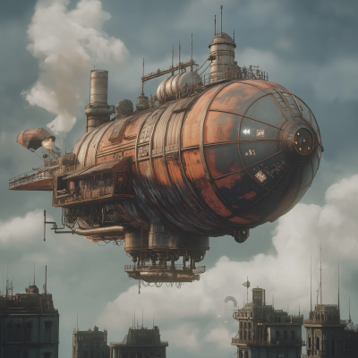 Steampunk Airship Captain’s Quarterdeck