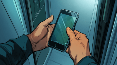 Smartphone in Elevator