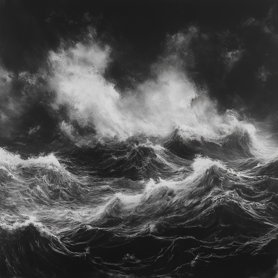 Raging Ocean in Storm