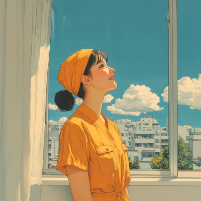 Woman Looking Out