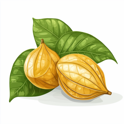 Yellow Betel Nut Illustration