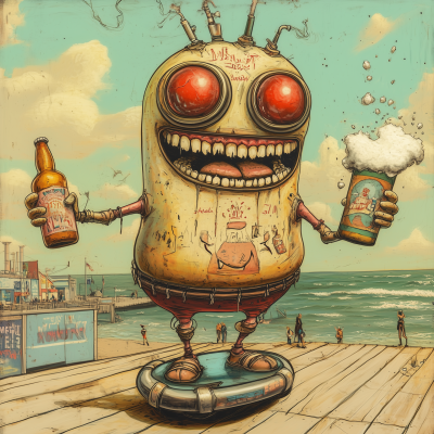 Retro Cartoon Bong Character