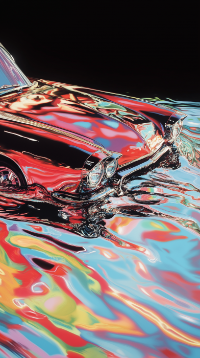 Melting Chrome Car
