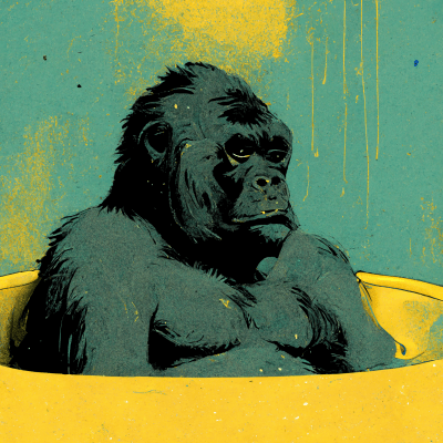 Gorilla in Bathtub