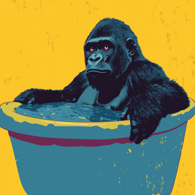 Gorilla in Bathtub