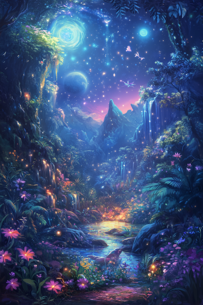 Psychedelic Fantasy Landscape
