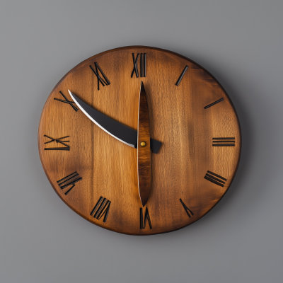 Clock with Knife Hand