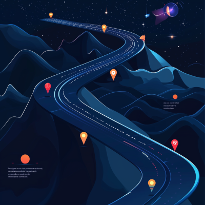 Fading Roadmap Infographic