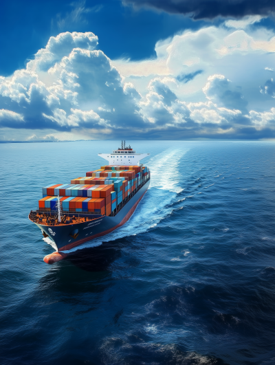 Container Ship at Sea