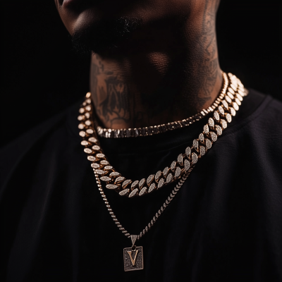 Rapper with VVS Chain