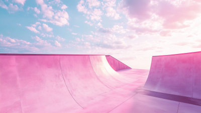 Sunny Skateboarding Half Pipe