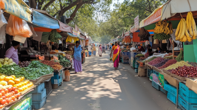 Vibrant Indian Food Market