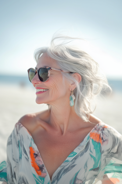 Characterful Woman at the Beach