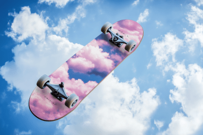 Skateboard in Flip Position