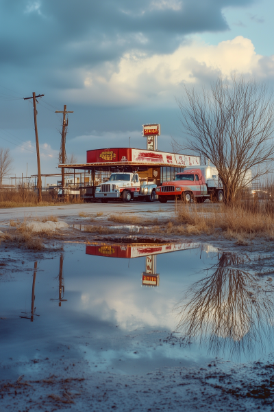 Mid American Trucker Park Scene