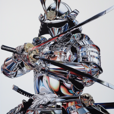 Beautiful Chrome Japanese Samurai