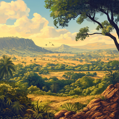 Vibrant Sub-Saharan Landscape