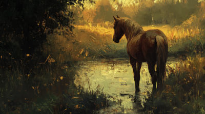 Impressionistic Horse Painting