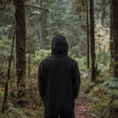 Surfer in the Woods