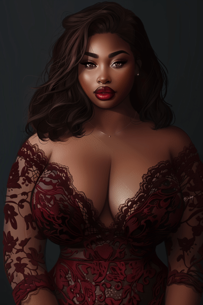 Elegant Plus Size Model