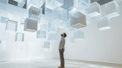 Floating Glass Squares
