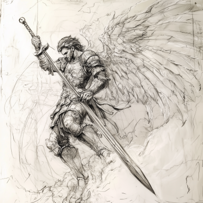 Saint Michael the Archangel Sketch