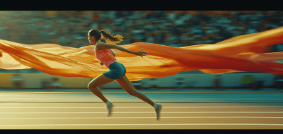 Energetic Latina Runner