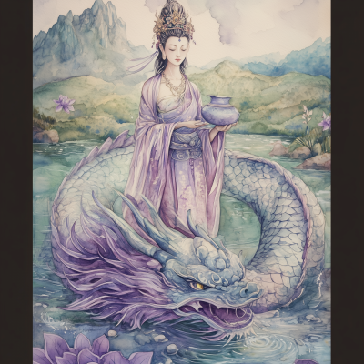 Serene Buddhist Goddess Quan Yin