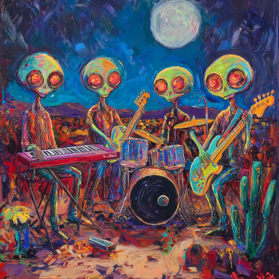 Alien Band in the Desert