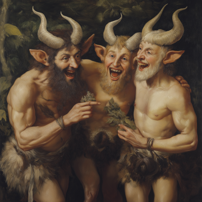 Satyrs Having Fun