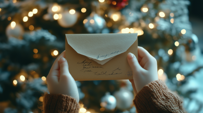 Christmas Gift Certificate in Hands