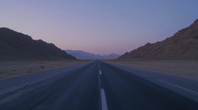 Deserted Road at Dawn