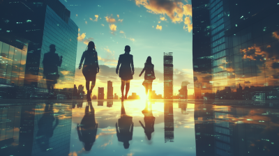 Business People at Sunset