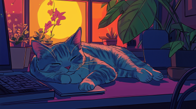 Sleepy Cat Artwork