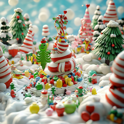 Cute Grinch in Candyland