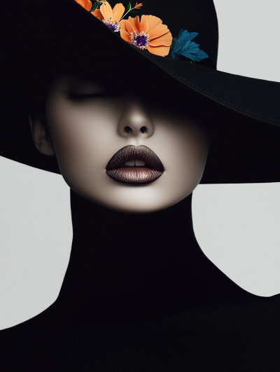 Psychedelic Hat and Turtleneck