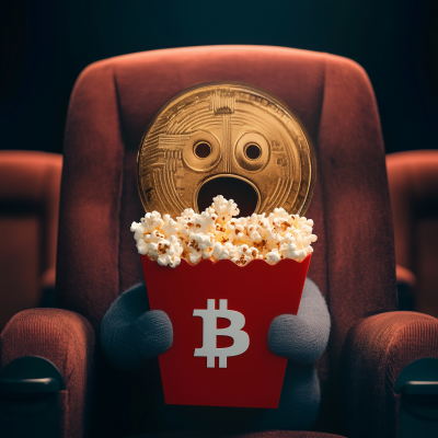 Bitcoin Enjoying a Movie