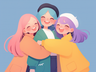 Three Girls Smiling