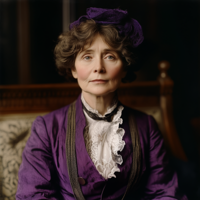 Photographic Color Portrait of Emmeline Pankhurst