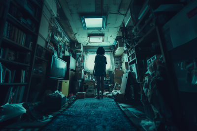 Creepy Cyberpunk Girl in Tokyo