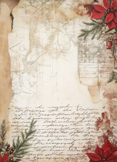 Vintage Christmas Scrapbook Wallpaper