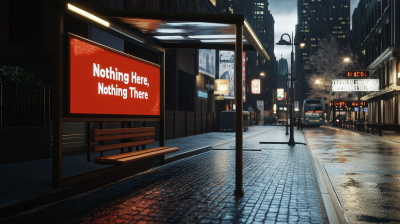 City Street with Billboard