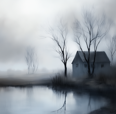 Mysterious Foggy Landscape