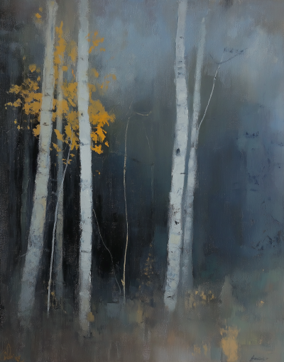 Birch Trees in Autumn